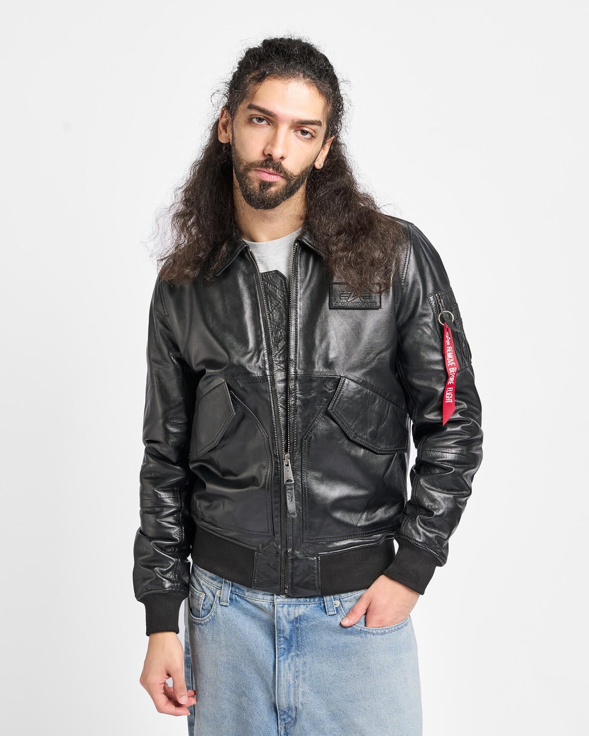 Alpha Industries CWU-45/P Leather Bomber | 266106-03 | AFEW STORE